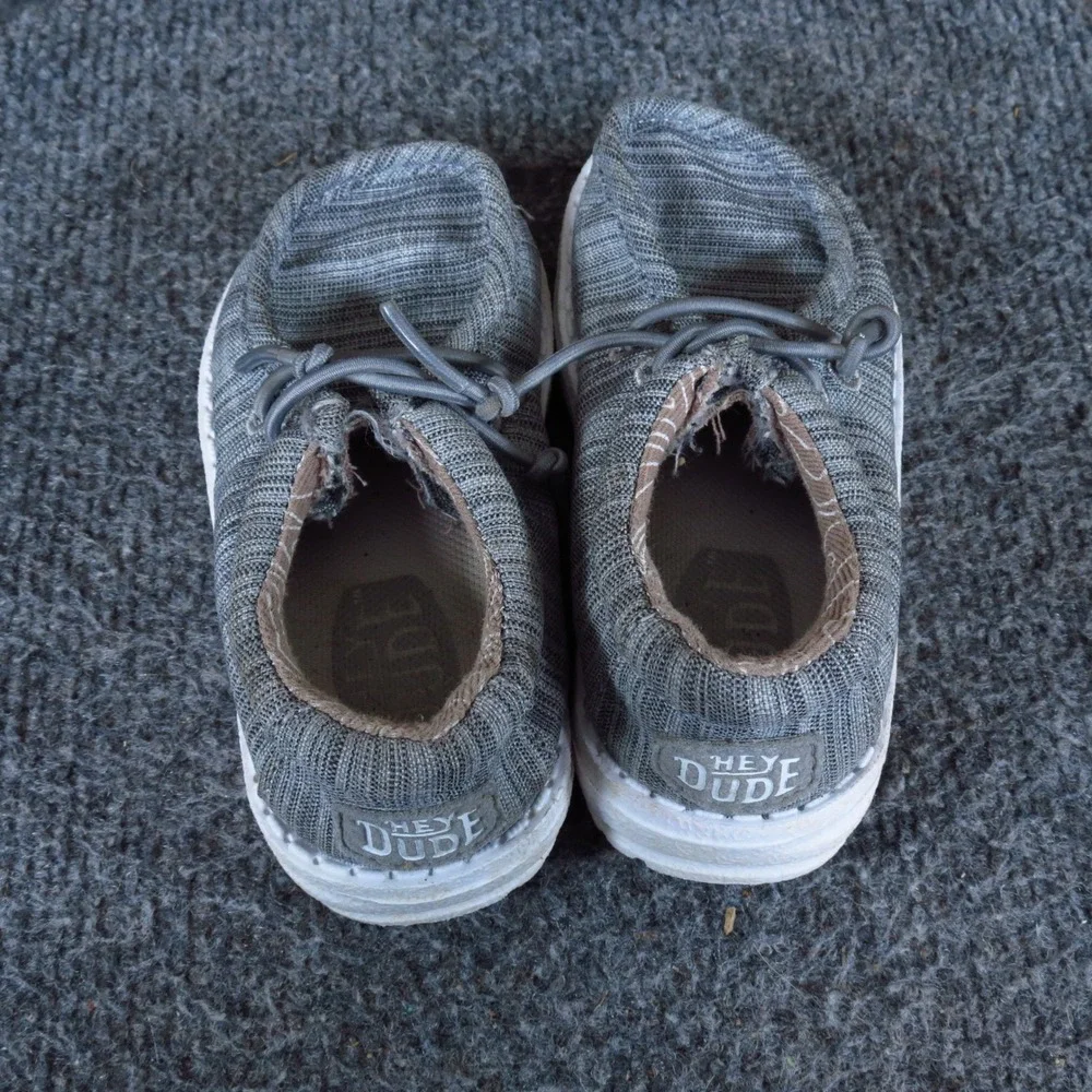 Hey Dude‎ Wally Toddler Boy Shoe Size 6 Casual Loafer Stone Grey Linen 40160-270